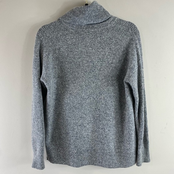 Madewell Women’s Donegal Heathered Gray Convertible Turtleneck Sweater Sz Small - Picture 8 of 13